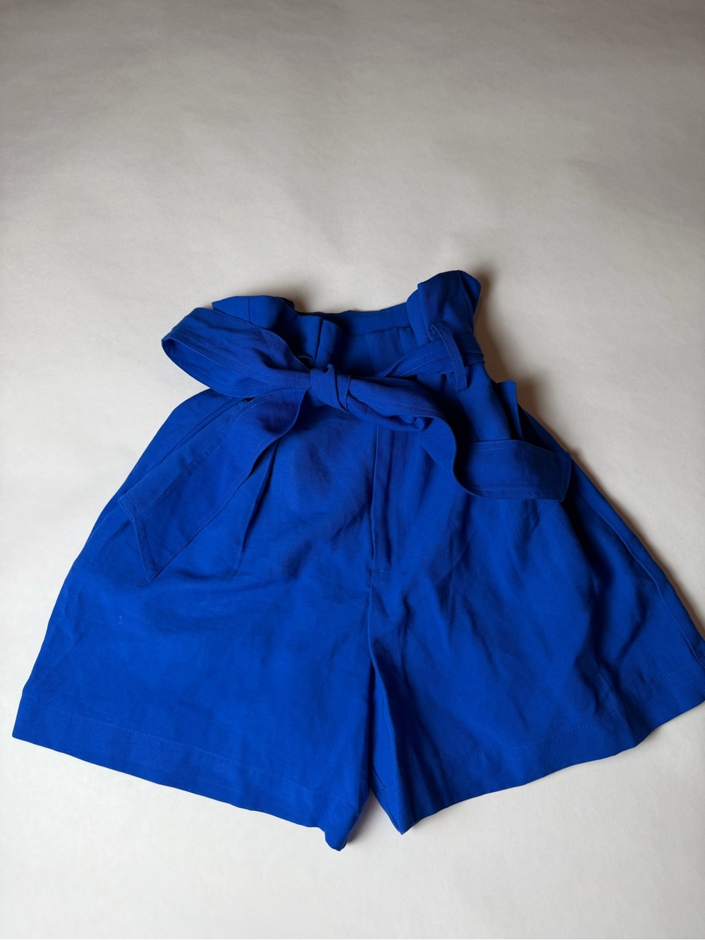 a new day Cobalt Blue High-Waist Tie-Belt Shorts